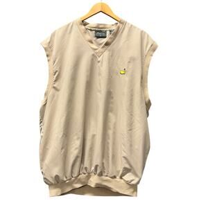 Vintage Masters Collection Vest Mens XL Embroidered Logo V-Neck Golf Windbreaker